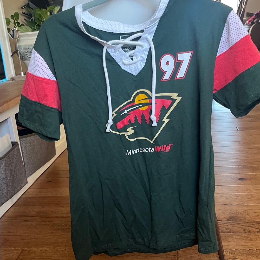 Green Minnesota Wild Hockey Jersey TShirt